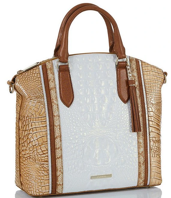 BRAHMIN Dune Alamosa Collection Large Duxbury Satchel Bag 3 BRAHMIN Dune Alamosa Collection Large Duxbury Satchel Bag - Afbeelding 3