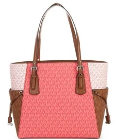 Michael Kors Voyager East West Signature Logo Pink Color Block Tote Bag -Kurt Geiger Shop 00000000 zi b6ac99ac 0ac5 417c 86e2 95abf8357cb4 01 ai