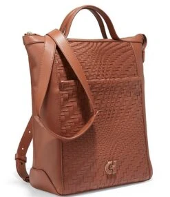 Cole Haan Genevieve Weave Small Convertible Lux Backpack