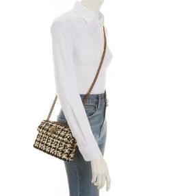 Kurt Geiger London Mini Kensington Houndstooth Studs Crossbody Bag