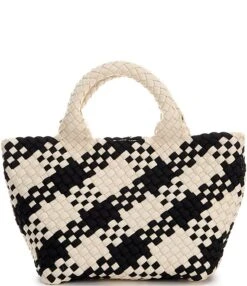 Antonio Melani Small Woven Checkered Neoprene Tote Bag -Kurt Geiger Shop 00000000 zi bd71fb25 5f78 4979 8b3c 371a32ed0fce 01 ai