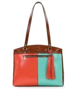 Patricia Nash Poppy Color Blocked Leather Tassle Tote Bag -Kurt Geiger Shop 00000000 zi be6c085b ad44 4e9b 8924 1c78b7450350