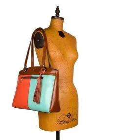 Patricia Nash Poppy Color Blocked Leather Tassle Tote Bag -Kurt Geiger Shop 00000000 zi be6c085b ad44 4e9b 8924 1c78b7450350 04 ai