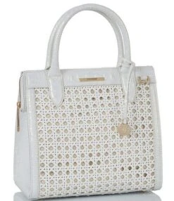 BRAHMIN Mayfield Collection Shell White Small Caroline Satchel Bag -Kurt Geiger Shop 00000000 zi bf5f19d8 5e86 4cce af7d 2b31a8ce0ca1 03 ai