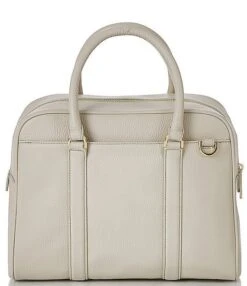 BRAHMIN Latte Velouria Collection Marissa Satchel Bag