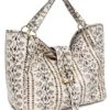 Margot Adele Oversized Python Embossed Leather Tote
