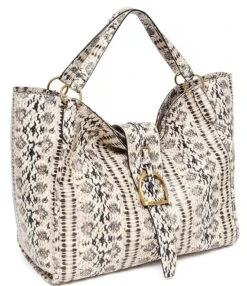 Margot Adele Oversized Python Embossed Leather Tote