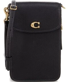 COACH Pebbled Leather Gold Tone Phone Crossbody Bag -Kurt Geiger Shop 00000000 zi c3421e80 b0a2 4e3c ac8e 1141f40c3177