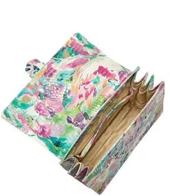 BRAHMIN Melbourne Collection Hallie Daylily Satchel Bag