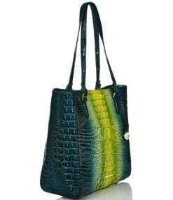 BRAHMIN Ombre Melbourne Collection April Zesty Green Ombre Tote Bag -Kurt Geiger Shop 00000000 zi cea75441 ff71 4196 83bb fb0dd9414cb1 03 ai