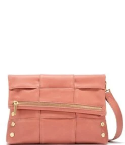Hammitt VIP Large Gold Studded Leather Pink Crossbody Bag