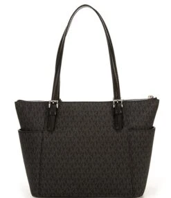 Michael Kors Signature Logo And Logo Charm Jet Set East West Tote Bag -Kurt Geiger Shop 00000000 zi d38ff7be 3257 43bb a7d9 42bab537dd72 01 ai