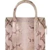BRAHMIN Belladonna Collection Snake Print Leather Small Satchel Bag