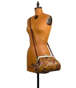 Patricia Nash Verbania European Trip Leather Frame Crossbody Bag