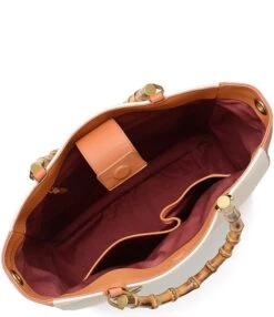 Margot Lenox Colorblock Magazine Bamboo Top Handle Tote