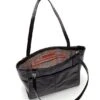 HOBO Vintage Hide Collection Chance Black Leather Top Zip Tote Bag