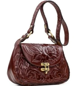 Patricia Nash Rose Tooling Collection Micaela Floral Leather Shoulder Bag -Kurt Geiger Shop 00000000 zi db614160 b015 4bff 8208 d889a087eb69 03 ai