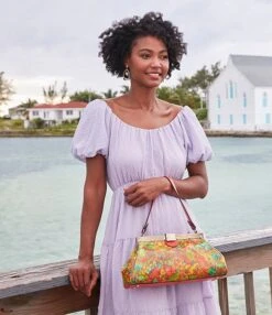 Patricia Nash Ferrara Sunny Days Floral Frame Shoulder Bag