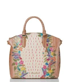 BRAHMIN Parton Collection Large Duxbury Desert Bloom Satchel Bag