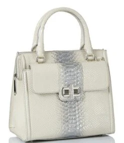 BRAHMIN Harkness Collection Small Caroline Reflect Satchel Bag