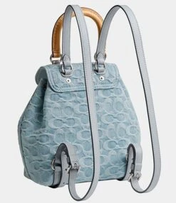 COACH Riya Signature Logo Denim Backpack