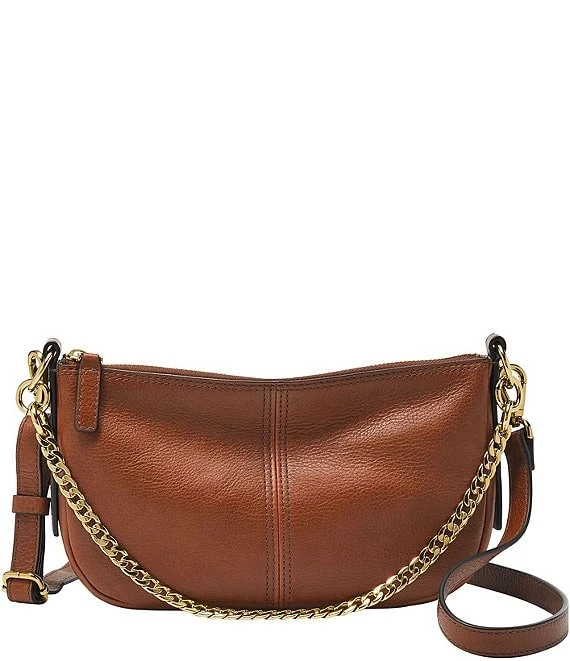 Fossil Jolie Chain Detail Leather Baguette Shoulder Bag 3 Fossil Jolie Chain Detail Leather Baguette Shoulder Bag - Afbeelding 3
