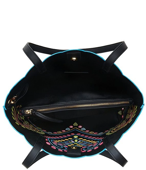 Betsey Johnson Perforated Scalloped Heart Tote Bag 3 Betsey Johnson Perforated Scalloped Heart Tote Bag - Afbeelding 3