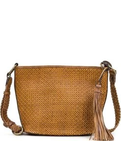 Patricia Nash Valbella Woven Leather Crossbody Bag