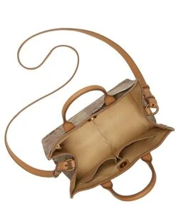 Lucky Brand Rysa Leather Snake Print Satchel Bag