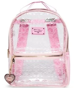 Betsey Johnson Clear Backpack With Pouch