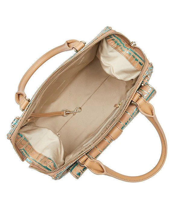 BRAHMIN Fremont Collection Small Caroline Mineral Blue Satchel Bag 2 BRAHMIN Fremont Collection Small Caroline Mineral Blue Satchel Bag - Afbeelding 2