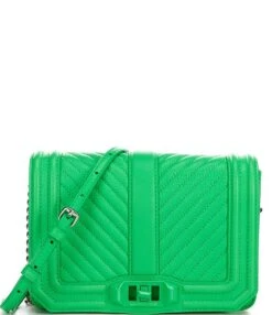REBECCA MINKOFF Chevron Quilted Small Love Neon Green Crossbody Bag -Kurt Geiger Shop 00000000 zi efbe7d15 6051 4005 bf02 258b431f47e4