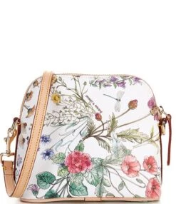 Dooney & Bourke Botanical Collection Zip Domed Leather Crossbody Bag