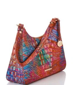BRAHMIN Melbourne Collection Esme Rainbow Fish Shoulder Bag