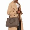 COACH Brooke Carryall Polished Pebble Leather Tote Bag