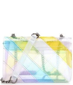 Kurt Geiger London Medium Kensington Striped Vinyl Shoulder Bag