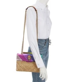 Kurt Geiger London Raffia Rainbow Kensington Shoulder Bag -Kurt Geiger Shop 00000000 zi fadc9e08 d948 4a94 8759 c9bd144aa2fe 03 ai