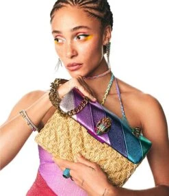 Kurt Geiger London Raffia Rainbow Kensington Shoulder Bag -Kurt Geiger Shop 00000000 zi fadc9e08 d948 4a94 8759 c9bd144aa2fe 04 ai