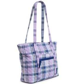 Vera Bradley Amethyst Plaid Small Vera Recycled Cotton Tote Bag -Kurt Geiger Shop 00000000 zi ff15d6ec d027 4339 b47b e546d3409083 03 ai