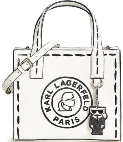 KARL LAGERFELD PARIS Nouveau Leather Small Tote Bag