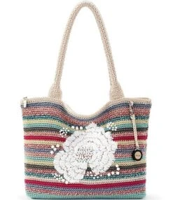 The Sak Crochet Crafted Classics Carryall Satchel Bag