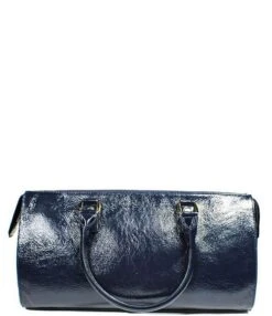 Kelly-Tooke Soho Patent Navy Leather Large Satchel Bag