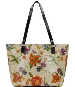 Patricia Nash Lindsell Parisian Newspaper Floral Tote Bag