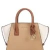 Michael Kors Avril Small Top Zip Color Block Satchel Bag