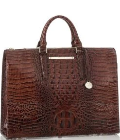 BRAHMIN Melbourne Collection Laptop Business Tote Bag -Kurt Geiger Shop 00000001 zi pecan03929172 03 ai