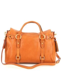 Dooney & Bourke Florentine Leather Tasseled Satchel Bag 8 Dooney & Bourke Florentine Leather Tasseled Satchel Bag -Kurt Geiger Shop 03509755 zi natural 02 ai