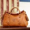 Dooney & Bourke Florentine Leather Tasseled Satchel Bag