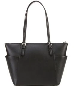 Michael Kors Jet Set East West Silver Tone Logo Charm Tote Bag -Kurt Geiger Shop 04090941 zi black 01 ai