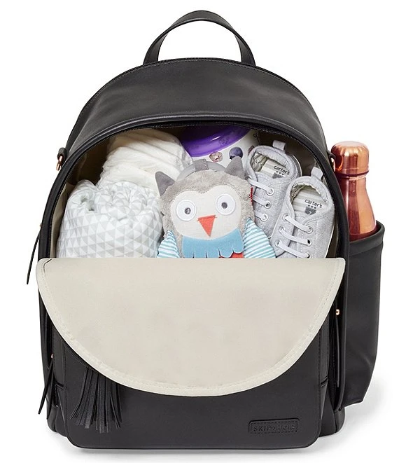 Skip Hop Greenwich Tasseled Vegan Leather Backpack Diaper Bag 1 Skip Hop Greenwich Tasseled Vegan Leather Backpack Diaper Bag