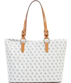 Dooney & Bourke Blakely Collection Signature Logo Tammy Canvas Tote Bag -Kurt Geiger Shop 05281853 zi bone 01 ai